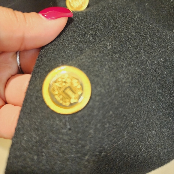 APPLESEED'S Women's Black Wool Blend Military Button Blazer size 12 - Picture 12 of 12